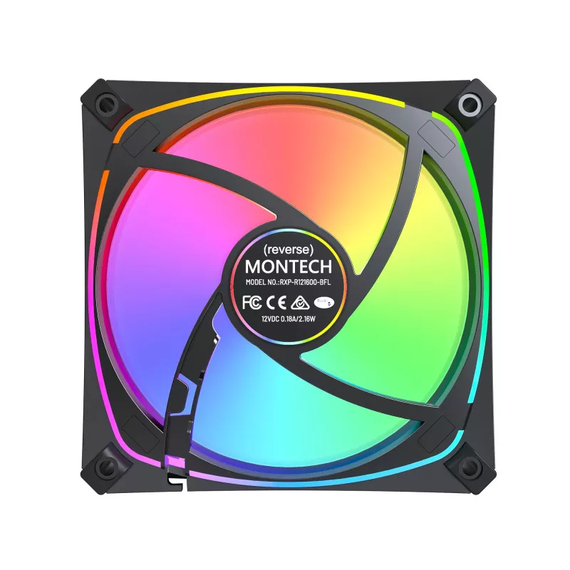 MONTECH RX120 PRO Melns 120mm ARGB korpusa ventilators