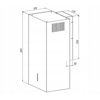 Pie sienas stiprināms virtuves nosūcējs AKPO WK-4 CUBERA WL melns matēts T520 M3, 400 mm, 450 m³/h, alumīnija filtrs