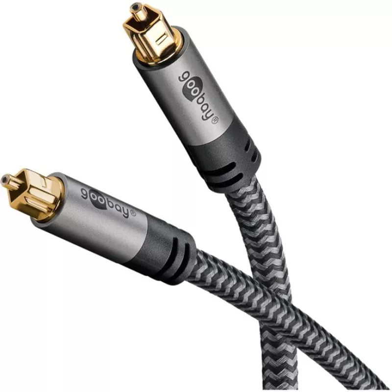 Plus Toslink kabelis (melns/sudraba, 5 metri)