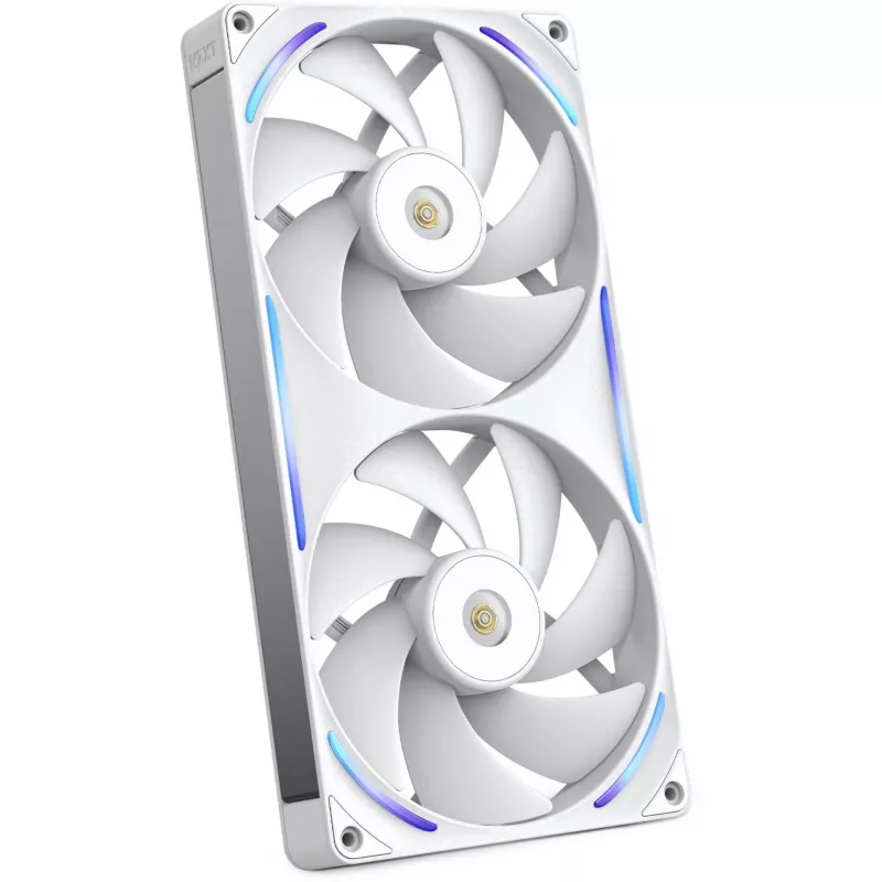 NZXT F280X RGB 140mm ARGB korpusa ventilatori – balti, 2 iepakojumā