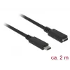 USB kabelis DeLOCK SuperSpeed USB 3.2 Gen 1 2m USB C melns