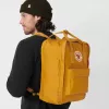 Mugursoma Fjällräven Kanken Laptop 13 inch — Ikdienas pilsētas mugursoma, dzeltena, 250×160×350 mm, poliamīds/PP/vinils