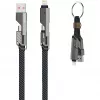4smarts USB-C kabelis ComboCord Flat 240W+ Atslēgu piekariņš - Kabelis - Digitāls/Dati