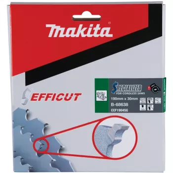Makita Efficut - ripzāģa asmens - kokam, metālam - 190 mm - 45 zobi (B-68638)