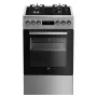 Brīvi stāvoša gāzes-elektriskā plīts BEKO FSMT55330DXDS, 5 degļi, 60 cm, nerūsējošais tērauds, cepeškrāsns 60 L, energoefektivitātes klase A
