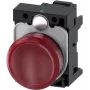 Siemens 3SU1106-6AA20-3AA0 trauksmes gaismas indikators, sarkans