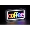Neona LED zīme ActiveJet AJE-NEON COFFEE, daudzkrāsu, USB 5V, virsmas montāža, AS plastmasas rāmis