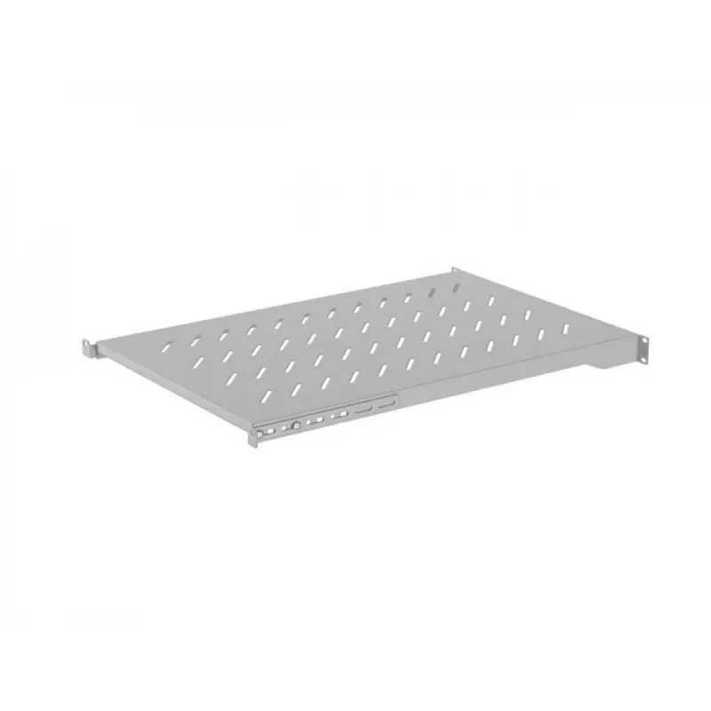 Servera plaukta plaukts LANBERG AK-1010-S 1U 483x700mm pelēks, 25 kg slodze, 4 punktu montāža