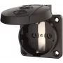 MENNEKES Elektrotechnik GmbH & Co. KG Schuko iebūvējamā kontaktligzda 16A 2p+E 230V melna 11032 (11032)
