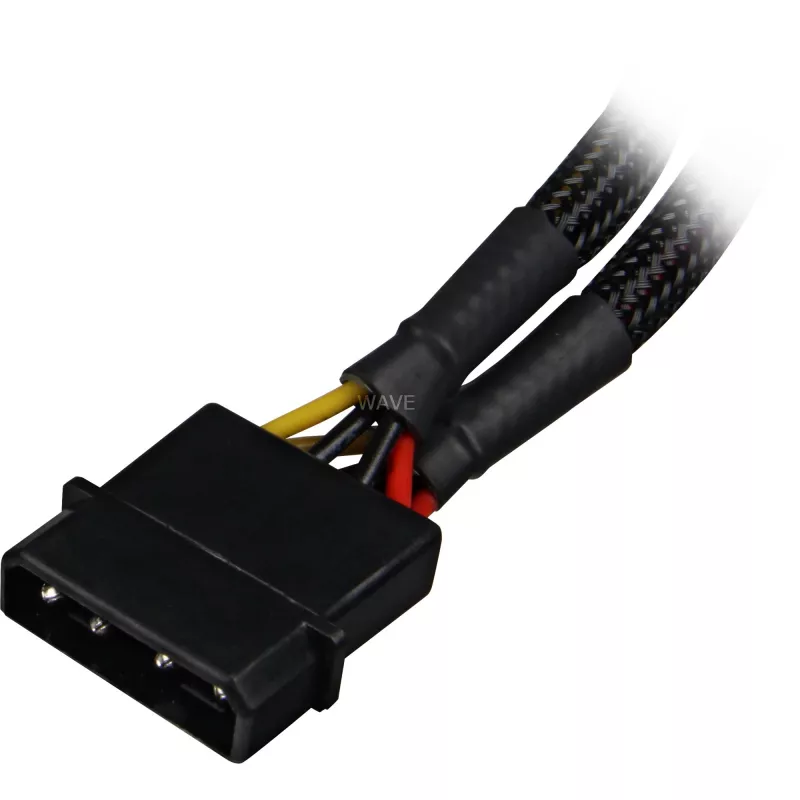 Sharkoon SATA Y strāvas adapteris 4P Molex 0,15 m melns - digitālais/datu - barošanas avots