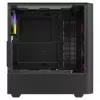 PC korpuss SAVIO Noctis Flow RGB — Cube, ATX/Mini-ITX, 3x 120 mm priekšējie ventilatori, rūdīta stikla sānu panelis, max GPU 35 cm