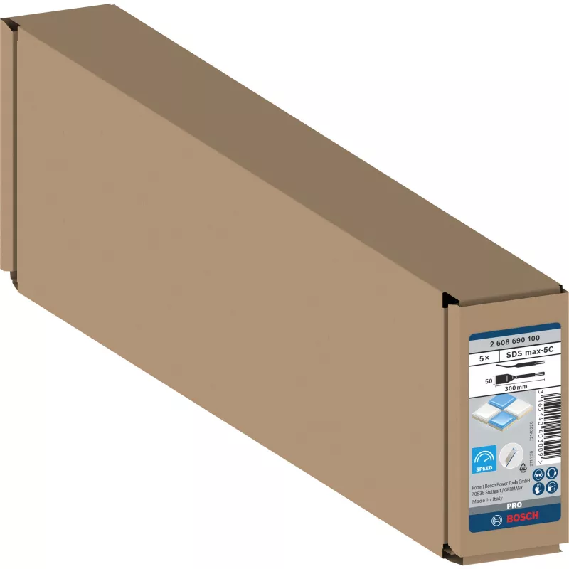 Bosch PRO SDS-max-5C flīžu kaltiņš, 50 x 300 mm, 5 gab.