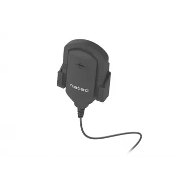 Piespraužams mikrofons NATEC NMI-1352, vadu 3,5 mm, jutība -58 dB, 50–16000 Hz, 1,8 m kabelis, 20 g