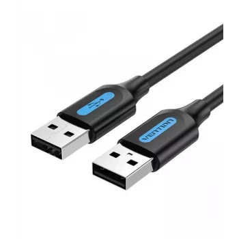 USB 2.0 kabelis vīrietis–vīrietis / 1,5 m melns Cojbg Vention