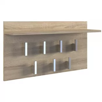 Apģērbu pakaramais top e shop WIESZAK 2F SONOMA — skaidu plātne, ozola apdare, 7 āķi, 700×200×400 mm