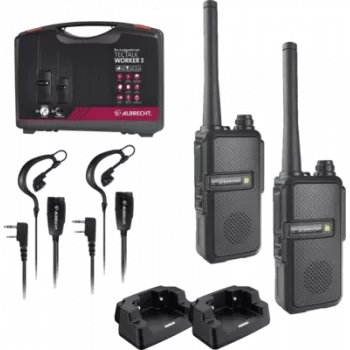 Rokas PMR radio Midland Tectalk Worker 3 (2-pack) — 16 kanāli, līdz 500 m diapazons
