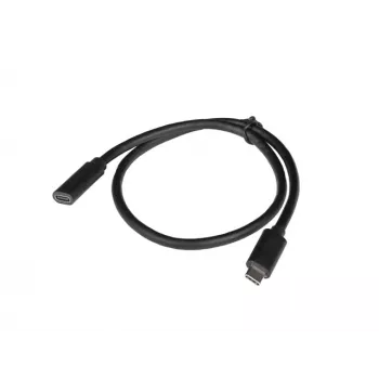 USB C uz USB C kabelis LANBERG CA-USBE-20CC-0005-BK, USB 3.2 Gen 1 (5 Gbit/s), 0,5 m, melns