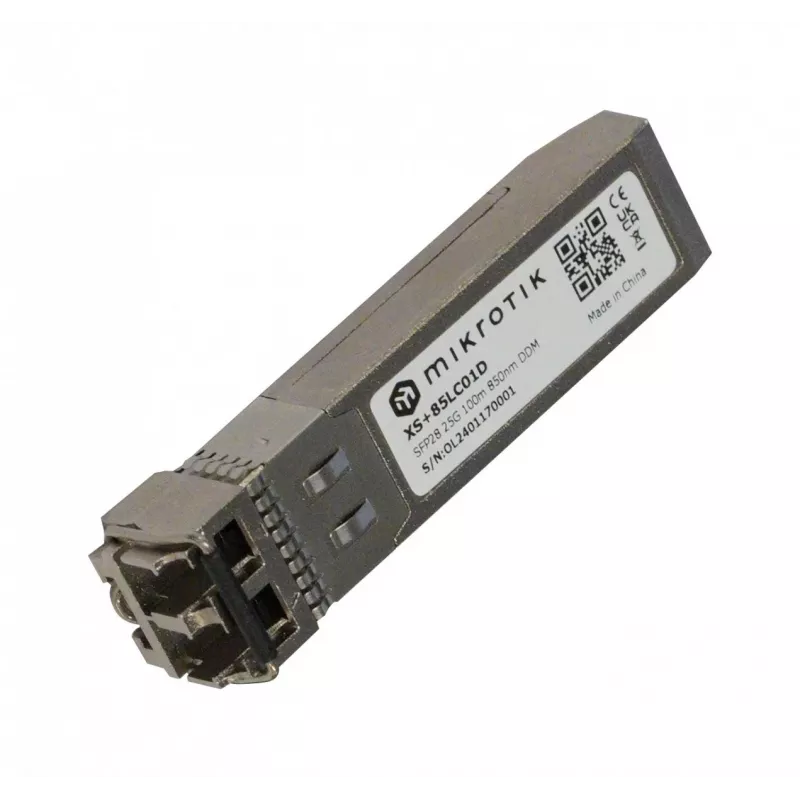 Mikrotik XS+85LC01D tīkla raiduztvērēja modulis Optiskā šķiedra 25000 Mbit/s SFP28 850 nm