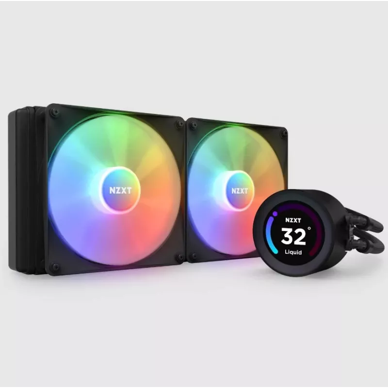 Šķidruma dzesētājs NZXT Kraken Elite 280 RGB 14 cm melns