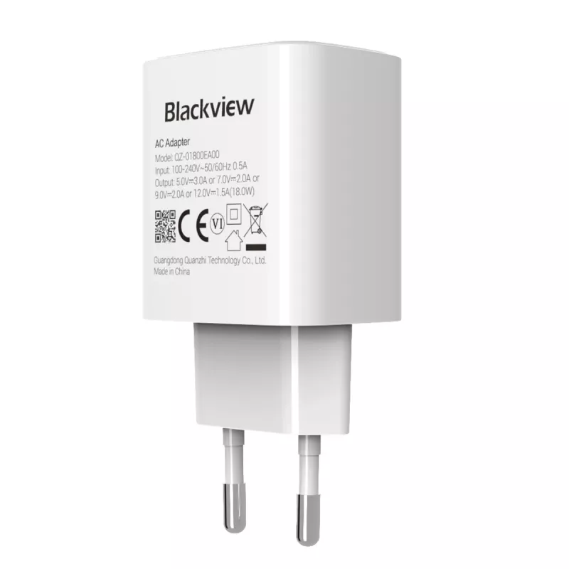 Lādētājs MelnsVIEW CHAR-18W 18W izejas jauda — kompakts USB sienas lādētājs mobilajām ierīcēm