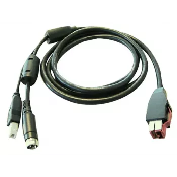 HP - barošanas USB kabelis - priekš Engage Thermal čeku printera, Engage One, RP9 G1 mazumtirdzniecības sistēmas (BM477AA)
