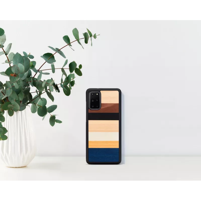 Telefona maciņš man and wood Galaxy S20+ melns — aizsargājošs aizmugures vāciņš Samsung Galaxy S20+