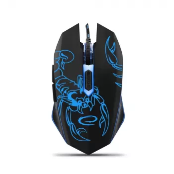 Esperanza MX203 SCORPIO - pele - USB - zila - pele - optiskā - 6 pogas - melna