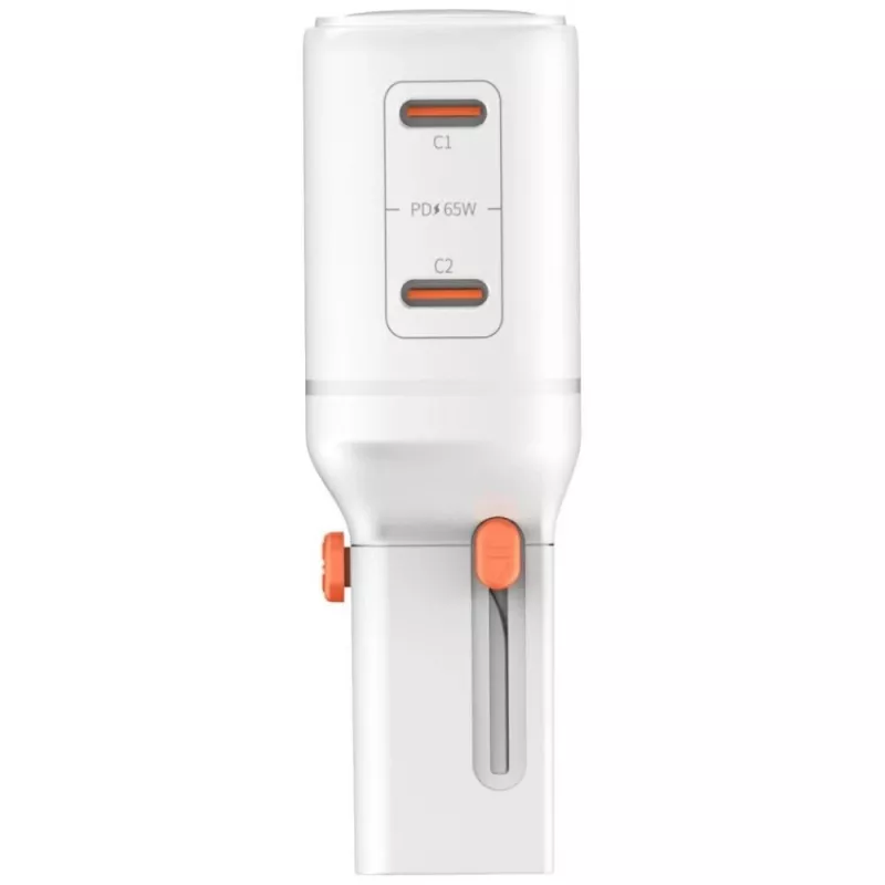 Ceļojumu lādētājs World 65W USB-C + USB-A balts