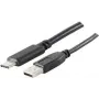 USB kabelis ShiverPeaks BS77143-1.8 1,8 m USB A USB C melns