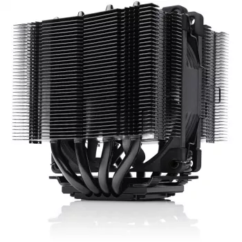 CPU dzesētājs Noctua NH-D9L CHROMAX.Melns — 92 mm ventilators, 400–2000 RPM, 22,6 dB, izmēri 95×95×110 mm, svars 531 g