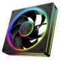 Korpusa ventilators MODECOM VOLCANO LOOP 120 ARGB Reverse Fan Melns 120 mm PWM 400–1400 RPM ARGB galvene