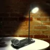 Galda lampa Tellur TLL151361 ar bezvadu Qi lādētāju un Bluetooth skaļruni, regulējams apgaismojums