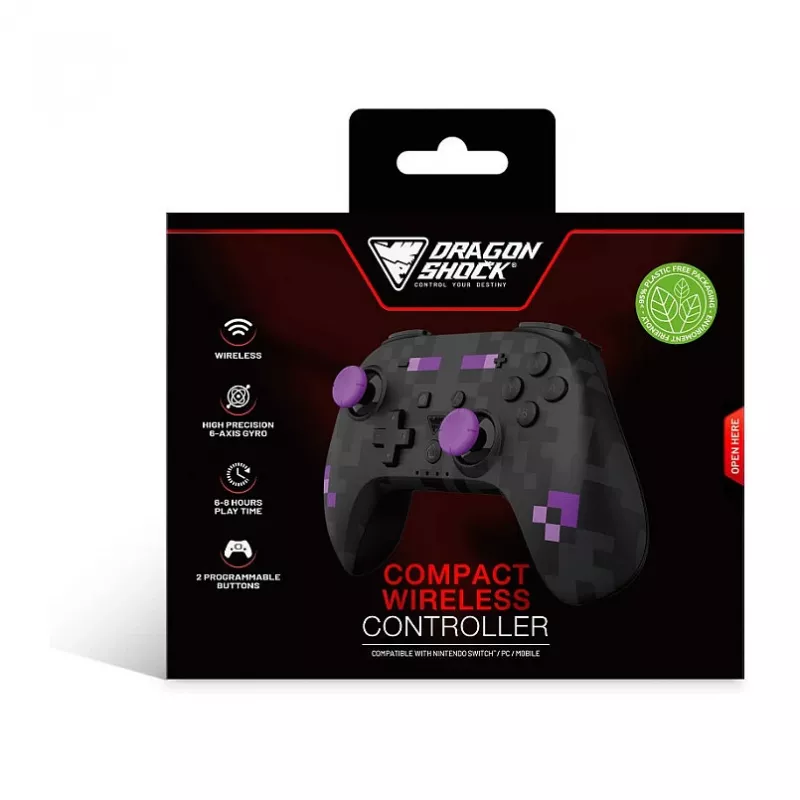 Dragonshock Controller Poptop Wireless Cubes melns slēdzis
