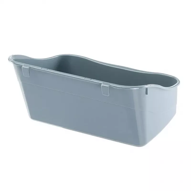 Atvērts stūra pakaišu kastes FERPLAST Rabbit tualete, plastmasa, pelēka, 370×270×185 mm, trušiem