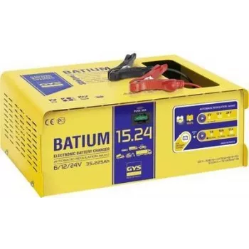 Bateriju lādētājs GYS BATIUM 15.24 6V, 12V un 24V baterijām — 22A maks.