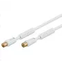 Koaksiālais kabelis Microconnect COAX010WHQ vīrišķais-sieviešu standarta 10 m balts