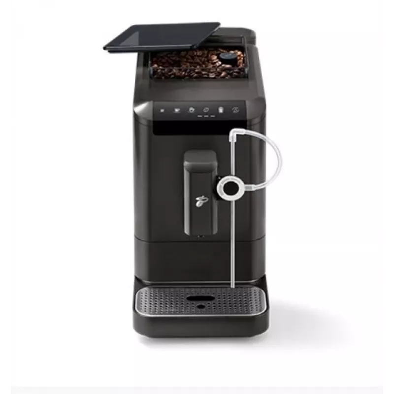 Espresso kafijas automāts Tchibo Esperto2 Milk melns — integrēts piena putotājs, galda virsmas automātiskais espresso kafijas automāts