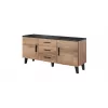 Cama sideboard LOTTA 150 2D3S wotan oak + mat Melns