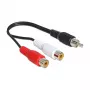 Audio kabelis DeLOCK 84493 0,2 m RCA 2 x RCA melns