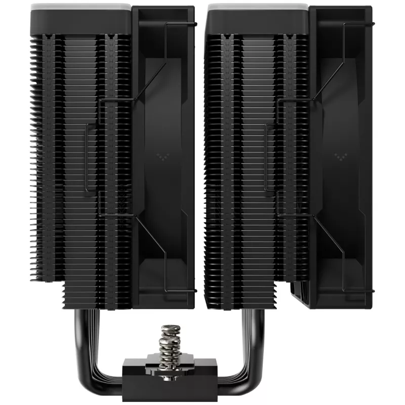 Gaisa dzesētājs DeepCool AG620 BK ARGB V2 — 120 mm divkāršs ventilators, 6 siltuma caurules, LGA 1700/AM4/AM5 atbalsts, melns