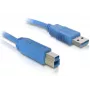 USB kabelis DeLOCK 82434 1.8m USB A USB B zils