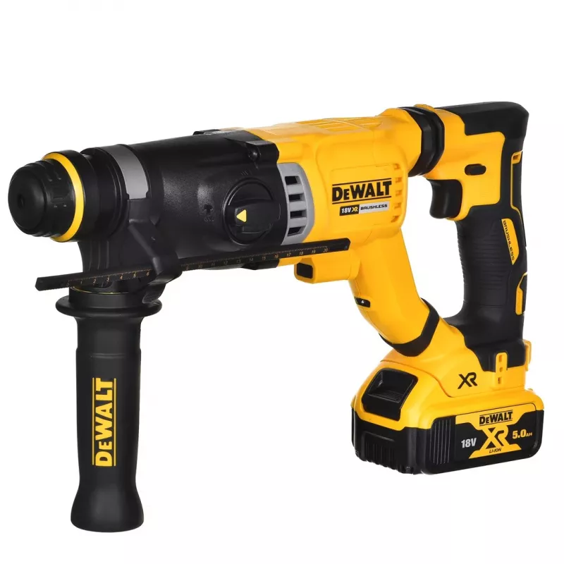 18V XR bezsuku rotējošais perforators 1x5.0Ah akumulators; 3J; 28 mm