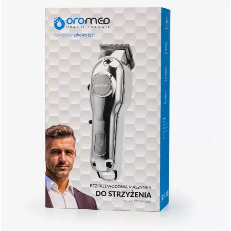 Oromed Oro-Barber bezvadu matu trimmeris, sudraba