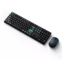 Tastatūra Keychron B36 + BM25 pilna izmēra 100% QWERTY angļu, USB + RF bezvadu + Bluetooth, šķērveida slēdži, melna, pele iekļauta