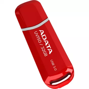 ADATA DashDrive UV150 USB zibatmiņa 32 GB, USB Typee-A 3.2 Gen 1, sarkana, vāciņa dizains