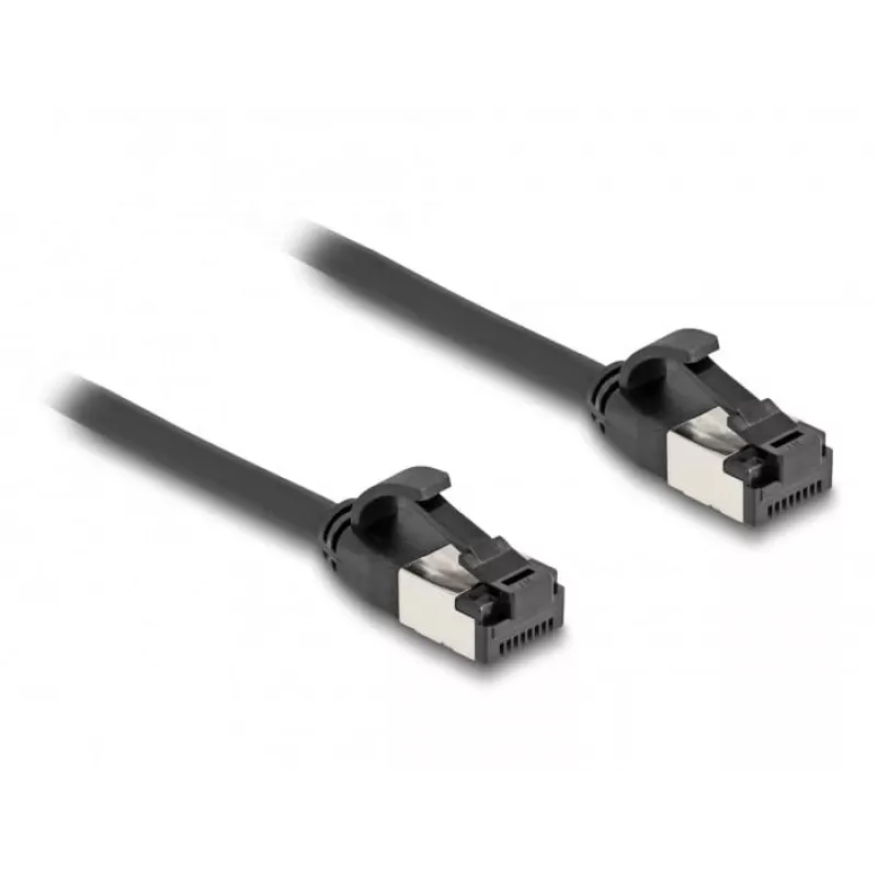 Tīkla kabelis DeLOCK RJ45 kabelis spraudnis uz spraudni Cat.8.1 2 m melns