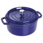 Staub 24 cm apaļa čuguna katls tumši zilā krāsā