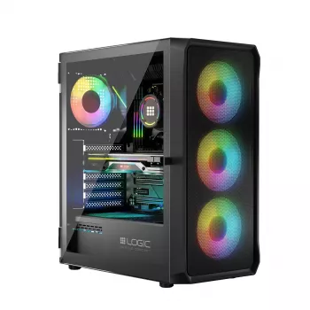 Datora korpuss Logic Concept Portos ARGB ATX melns
