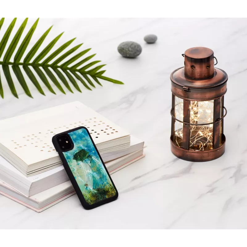Viedtālruņa maciņš iKins iPhone 11 — Melns Camille dizains, aizsargapvalks