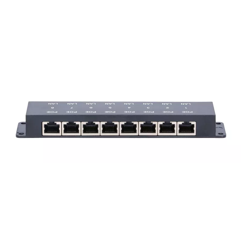 Extralink 8-portu PoE inžektors, 8x 100Mb/s RJ45